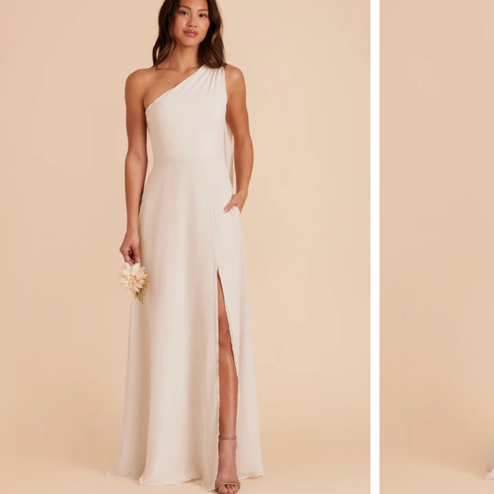 Birdy Grey One-Shoulder Cream Gown